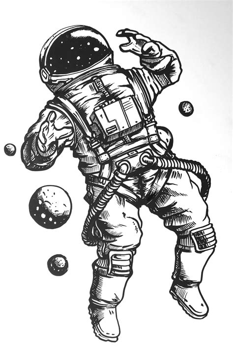 Astronaut Drawing Ideas Easy Drawings Idea