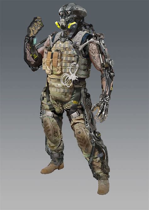 The Soldier Jay Li Soldier Armor Concept Powered Exoskeleton