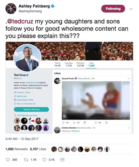 Ted Cruz Twitter Account Likes Pornographic Tweet Ted Cruz The
