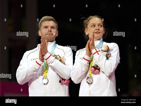England S Marcus Ellis And Lauren Smith After Winning Silver In The Mixed Doubles Badminton At