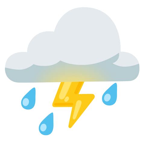 ⛈️ Cloud With Lightning And Rain Emoji Thunderstorm Emoji