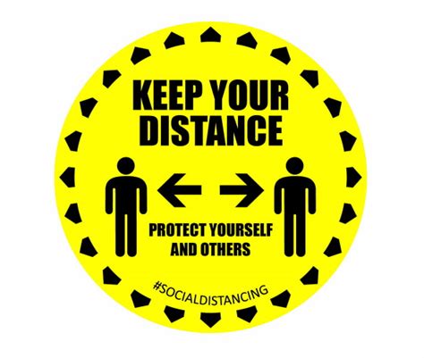 Social Distancing Safety Floor Signs Stickers Graphics