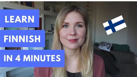 Learn To Speak Finnish In 4 Minutes Youtube Finnish Language Learn