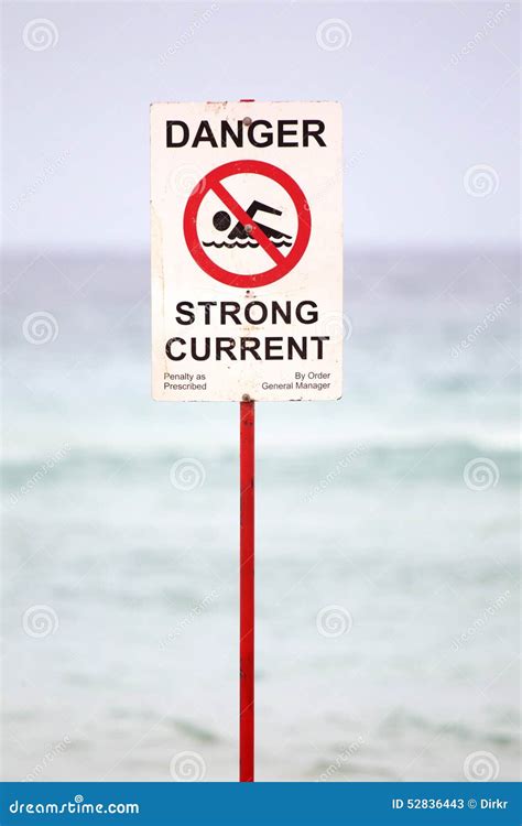 Danger Sign On The Beach Stock Image Image Of Wales