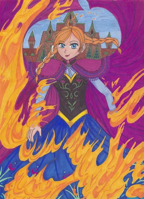 What If Anna Had Fire Powers By Chubby Manatee On Deviantart