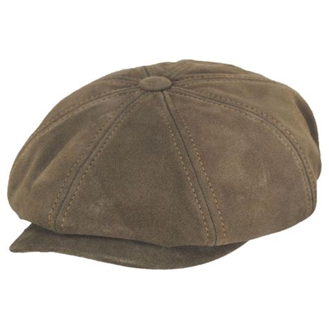 Stetson Calf Leather Newsboy Cap Newsboy Caps