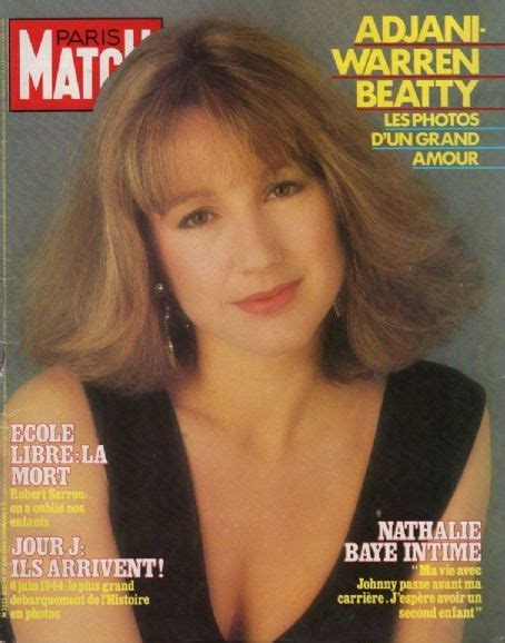 nathalie baye paris match magazine 01 june 1984 cover photo france