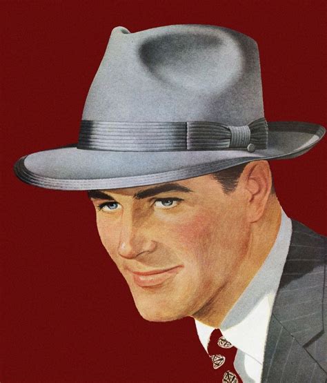 1940s Vintage Portraits Mens Fashion Illustration Vintage Illustration