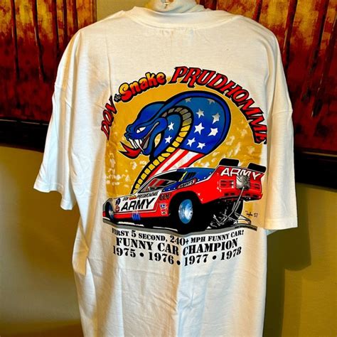 Hanes Shirts 207 Don The Snake Prudhomme Drag Racing Tribute Tshirt