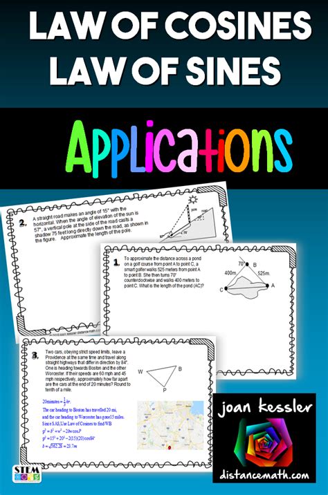 Get access to answers, tests, and worksheets. Law of Sines and Law of Cosines Applications for ...