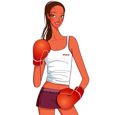 Woman Boxing Pose Stock Illustrations 150 Woman Boxing Pose Stock