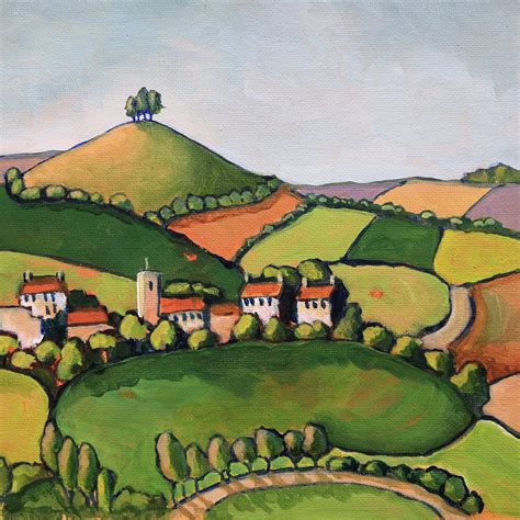 Autumn View Of Colmers Hill Hilary Buckley Dorset Artist Lyme Regis