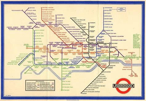 He presented his map to his. Original London Underground Map by Harry Beck, 1933 ...