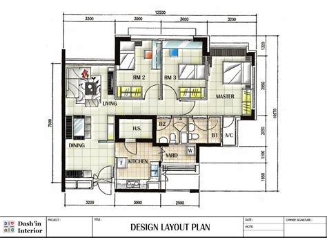 Dashin Interior Hand Drawn Designs Floor Plan Layout