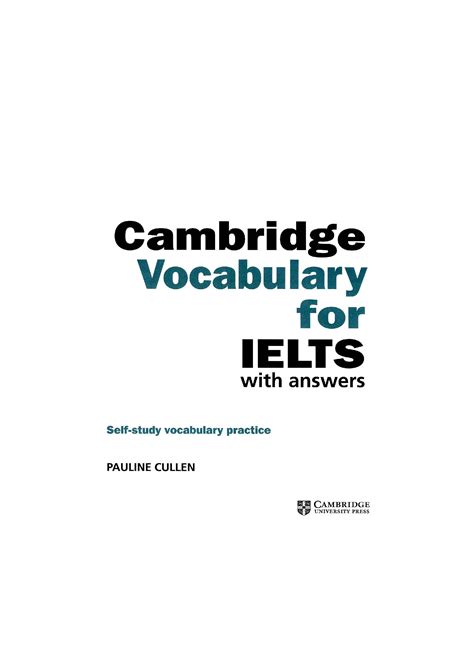 Solution Cambridge Vocabulary For Ielts Studypool