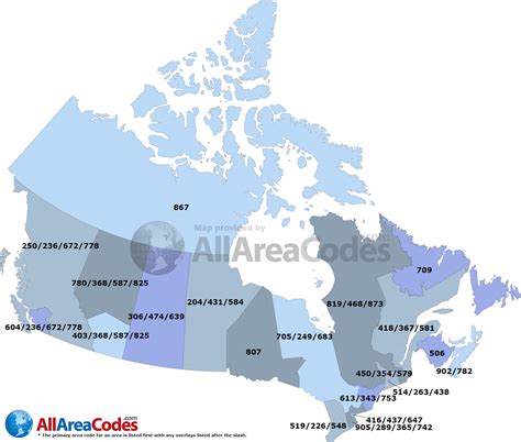 Area Code Map Of Canada Annaapp