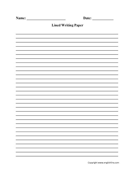 2nd Grade Writing Paper Printable Second Grade Lined Paper