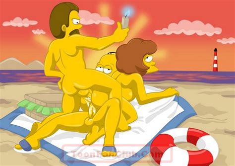 Rule 34 Batothecyborg Female Homer Simpson Human Male Maude Flanders Ned Flanders Straight The