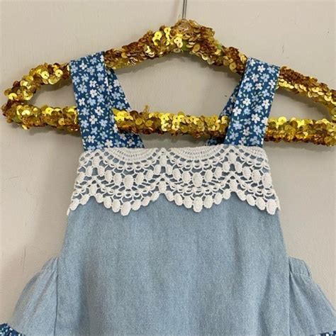 Ricrac And Ruffles Chambray Bubble