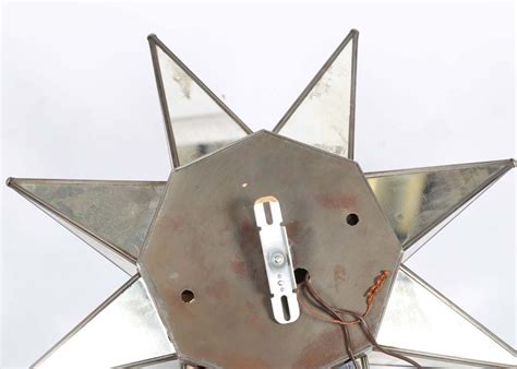 Moravian Star Mercury Glass Star Flush Mount Light Fixture Ebth