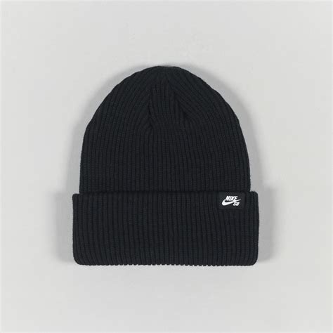 Nike Sb Mens Winter Ribbed Fisherman Beanie Black Hat