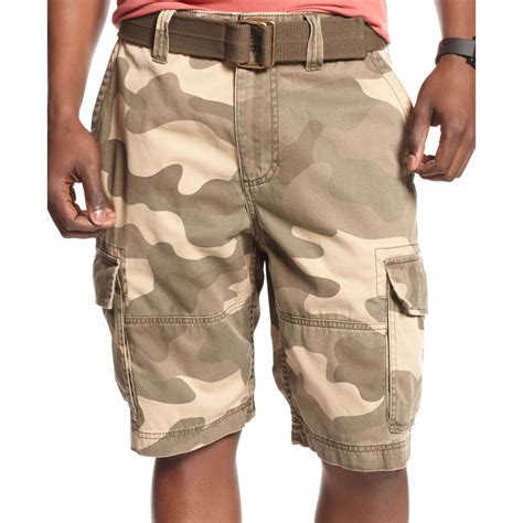 Lyst American Rag Camouflage Cargo Shorts In Green For Men