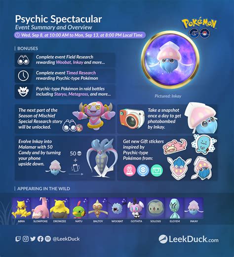 Psychic Spectacular Leek Duck Pok Mon Go News And Resources
