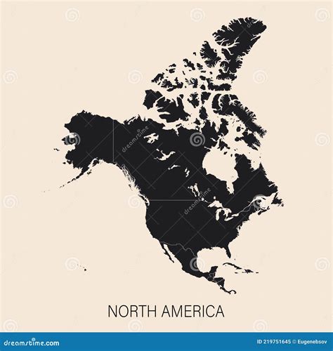 The Political Detailed Map Of The Continent Of North America With