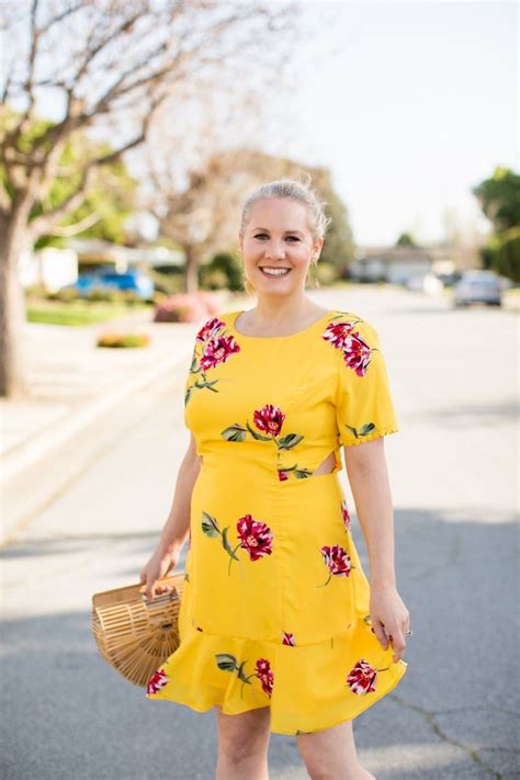 Yellow Floral Dress For Summer Weddings Have Need Want Yellow Floral Dress Floral Dress