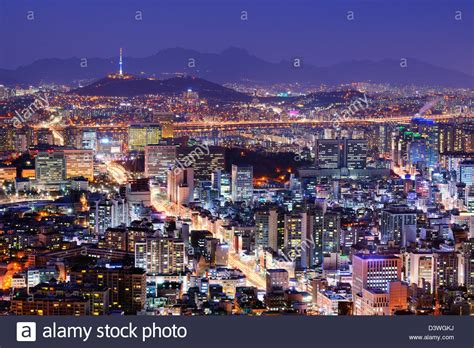 Downtown Seoul South Korea Skyline Stock Photo Alamy