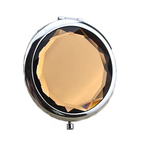 2018 Best Selling Portable Lady Pocket Crystal Makeup Mirror Round