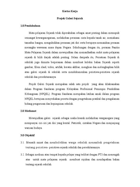 Share & embed kertas kerja hns. Kertas kerja Projek Galeri sejarah - Copy.pdf