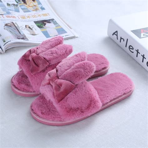 autumn winter bedroom slippers luxury women indoor plush warm