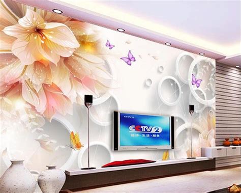 Beibehang European Style Large Scale Custom 3d Murals Dream Flowers