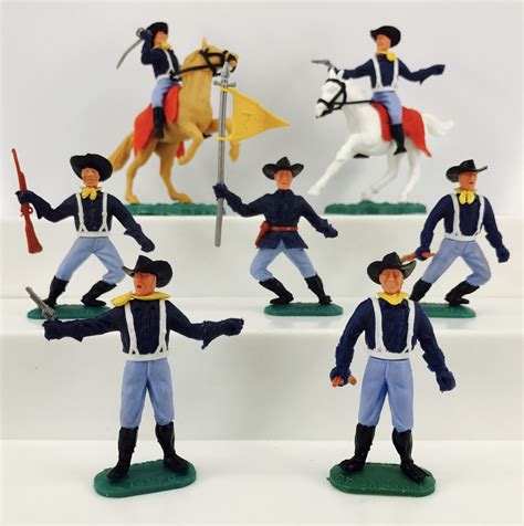 Timpo Us 7th Cavalry Union Soldiers X 7 Toy Hunter Uk Retro
