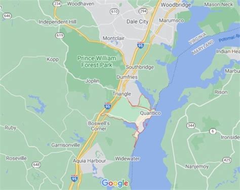 Marine Corp Base Quantico Virginia Area Map And More