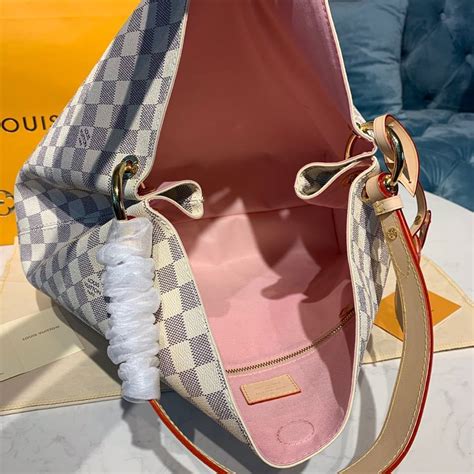 Louis Vuitton Graceful Mm Bag 30cm Damier Azur Canvas Springsummer