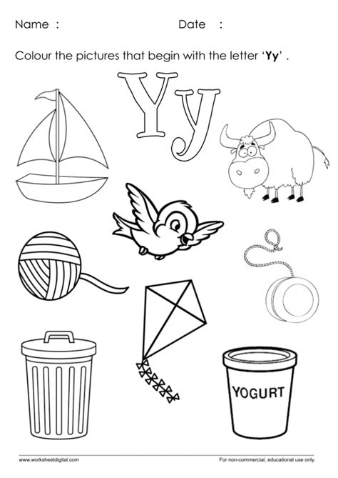 Letter Y Worksheet For Kindergarten Worksheet Digital