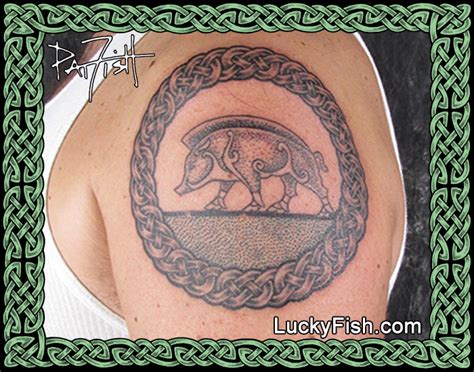Boar Ring Pictish Celtic Tattoo — Luckyfish Inc And Tattoo Santa Barbara