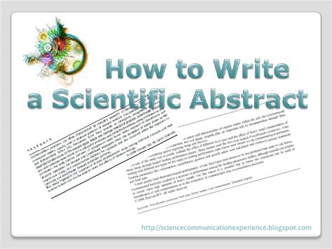 Break your research paper and questions into. How to write a scientific abstract