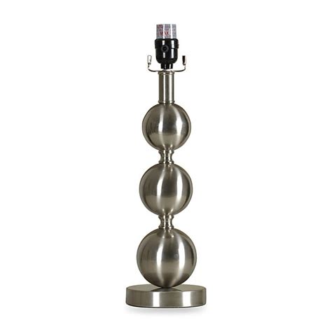When installed, they provide extra visibility at night and allow drivers to see the road's sides. Stacked Ball Lamp Base in Brushed Steel with CFL Bulb ...