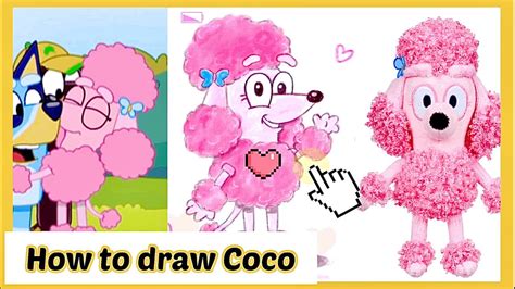 Bluey Friend Coco The Poodle How To Draw The Cartoon Character 디즈니 주니어