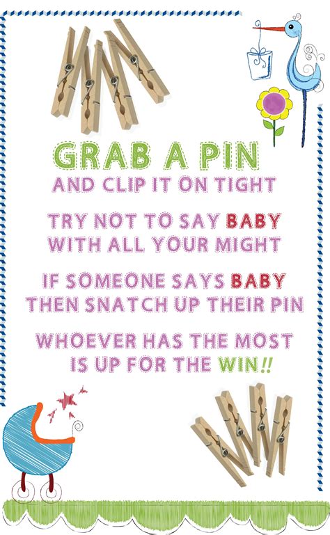 Baby Shower Clothes Pin Game Baby Shower Clothespin Game Clothes