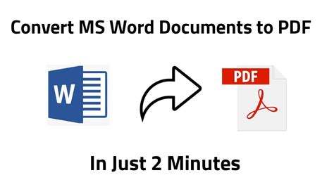 How To Convert Ms Word Document To Pdf File In Just 2 Minutes Simple