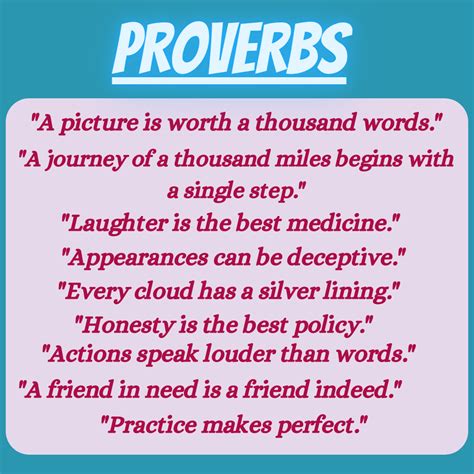 Short Proverbs And Sayings