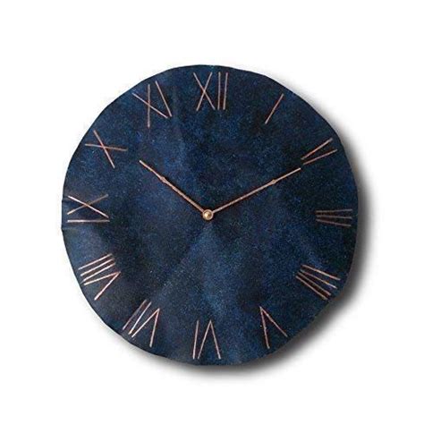 Large Copper Wall Clock 12 Inch Round Decorative Rustic