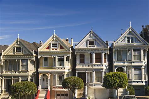 Victorian Style Homes Near Alamo Square Photograph By