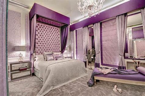 Colorful Interior Design By Rebecca James Purple Bedroom Design
