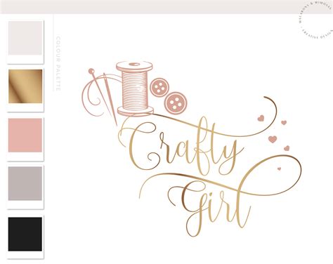 Crafty Girl Logo Design • Macarons And Mimosas