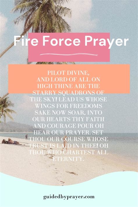 Fire Force Prayer Guided By Prayer